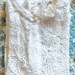 Soft Surroundings White Lace Top